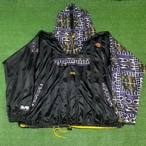 Vintage 90s LA Lakers Pullover Windbreaker Two Hype by Salem Sportswear XL Rare